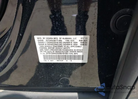 2014 Acura Mdx из США, поврежденный, VIN 5FRYD4H22EB010105